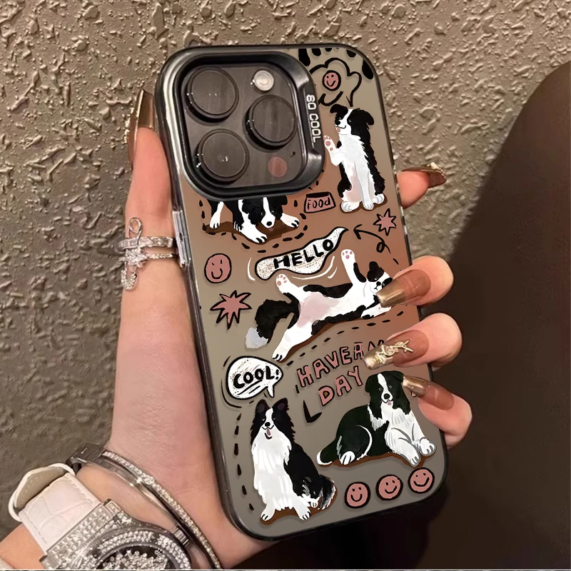 Cute Border Collie Dog Case For Xiaomi Poco X5 F6 X6X3 Pro F5 Pro M6 Mi 11 Lite 5G NE 14 13T 12T 11T Shockproof PC Bumper Cover