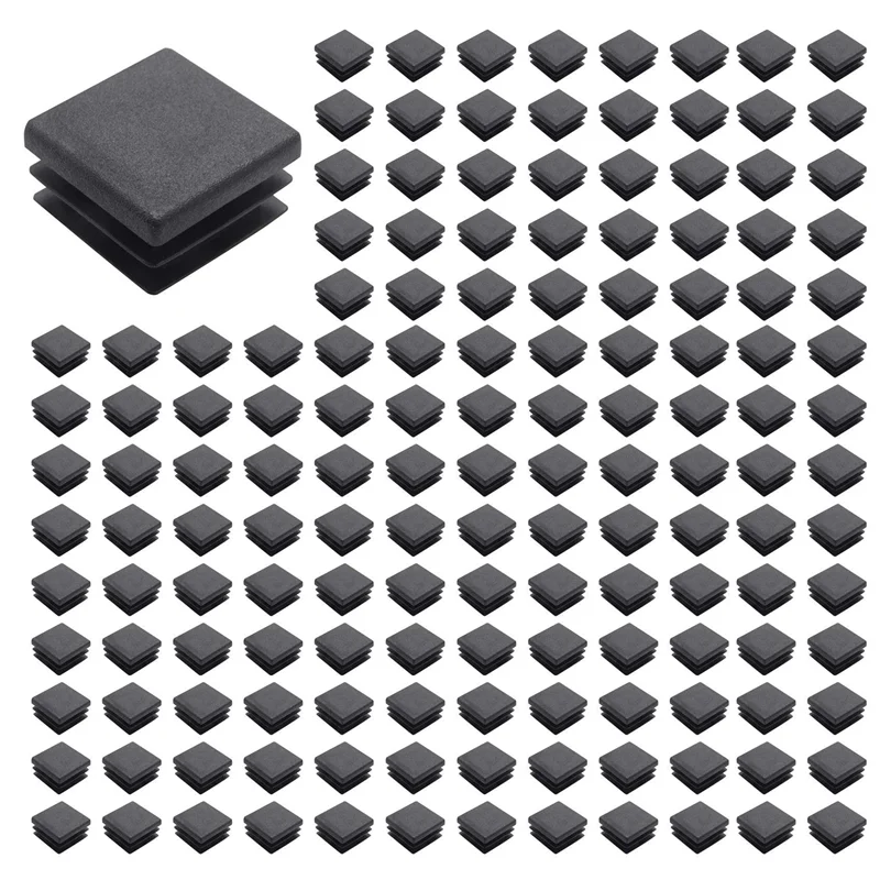 

-September 2000Pcs Plastic Square Tube Inserts End Blanking Caps 20Mm X 20Mm Black