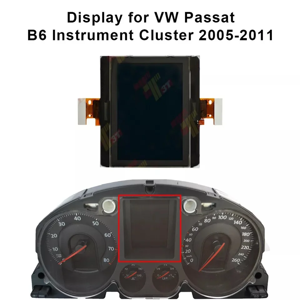 Dashboard LCD Display for VW Passat Jetta Golf V GTi Touran, Skoda Octavia Instrument Cluster