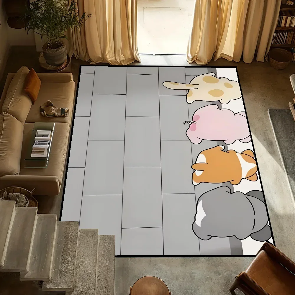 

Cartoon Cute Pet small carpet Bedside Kitchen Bath Living Home House Bedroom Floor Mat Doormat Large Carpet Rug Decoration