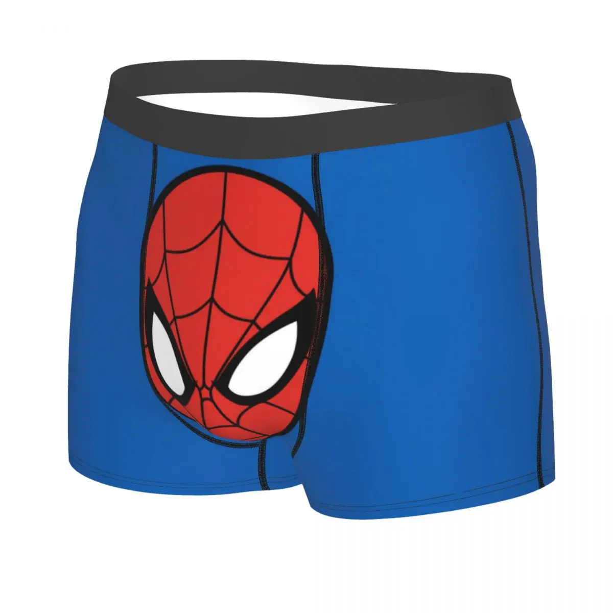 Custom Fashion Spider Man Head Boxers Shorts Panties Men's Underpants Stretch Briefs Underwear