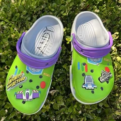 Cartoon anime Buzz slippers clogs kids shoes kawaii disney toy story cute cowboy woody beach sandals Closed Toe Slip Ons Outdoor