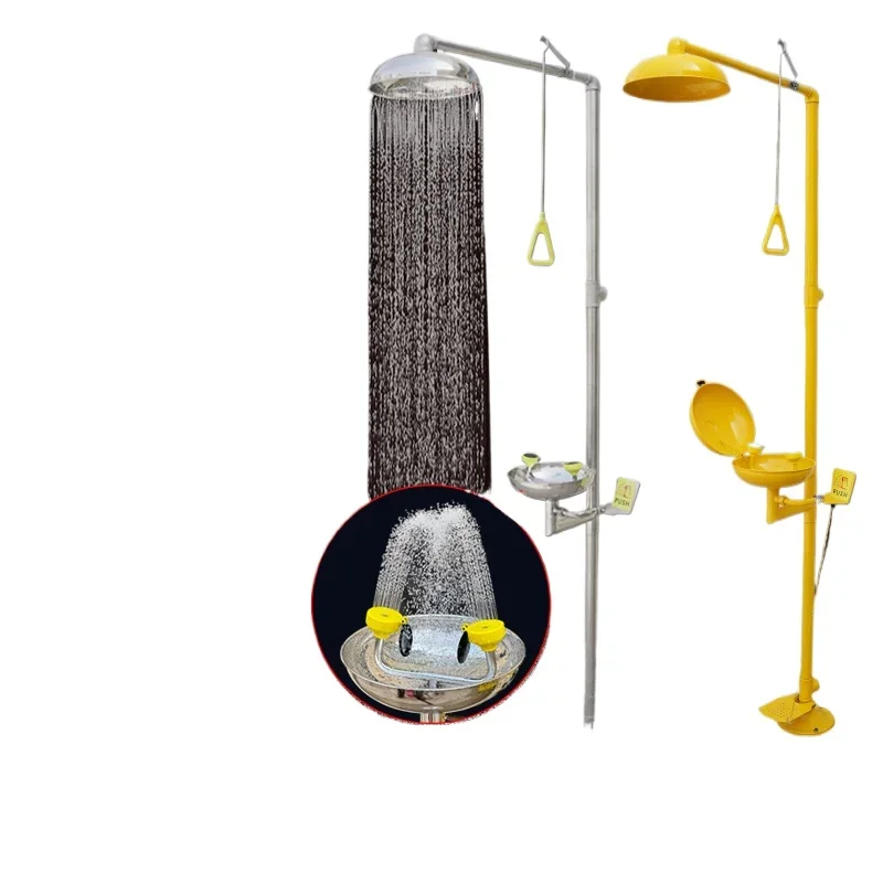 Industrial high-quality 304 stainless steel double-port emergency spray composite eye washer