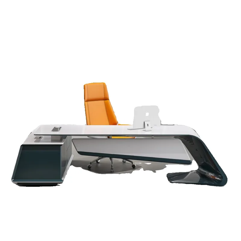 

Premium paint boss table, desk simple modern desk office furniture table and chair combination