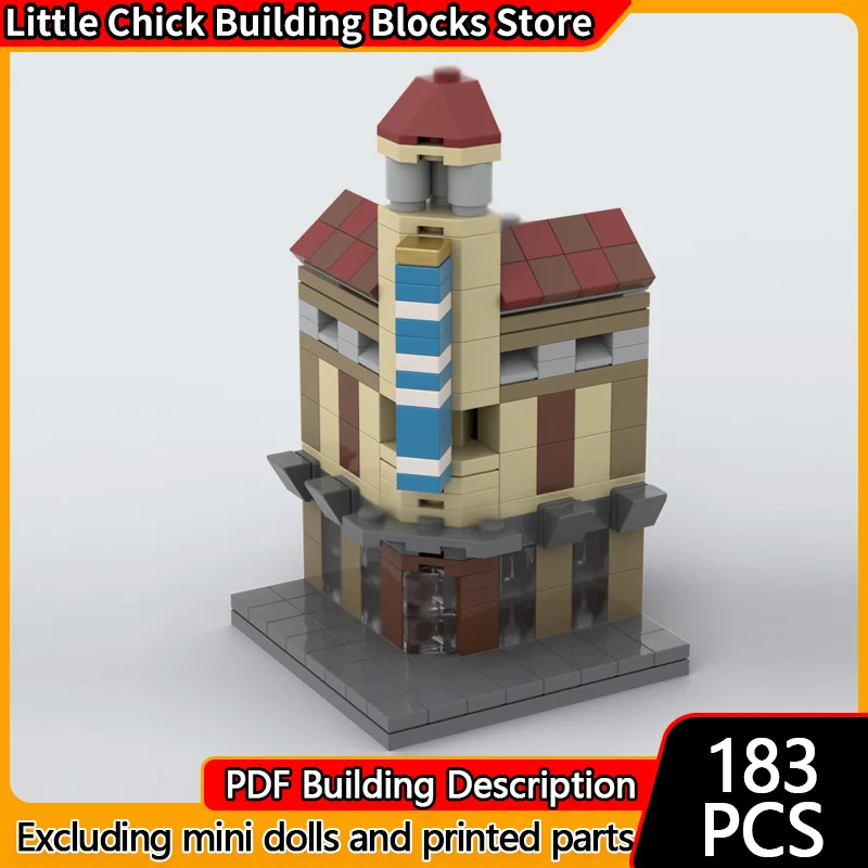 

Модель City Street View MOC, строительные кирпичи, мини-дворцовый кинотеатр, модульная технология, детские праздничные подарки, сборные игрушки, костюм