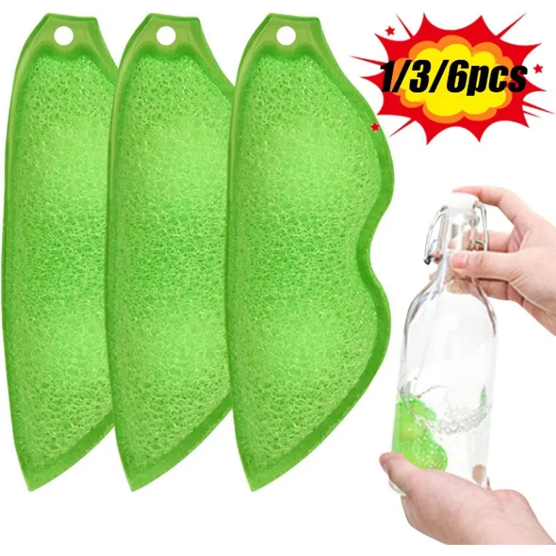 

Pea Cleaning Sponge Kitchen Cup Cleaning Brush Coffee Tea Wine Drink Glass Bottle Cleaner Brush Cup Scrubber Cleaning Gadgets