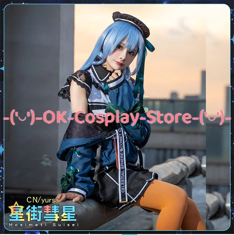 VTuber Hoshimachi Suisei Cosplay Costumes Women Cute Dress Coat Suit Halloween Carnival Uniforms Custom Made