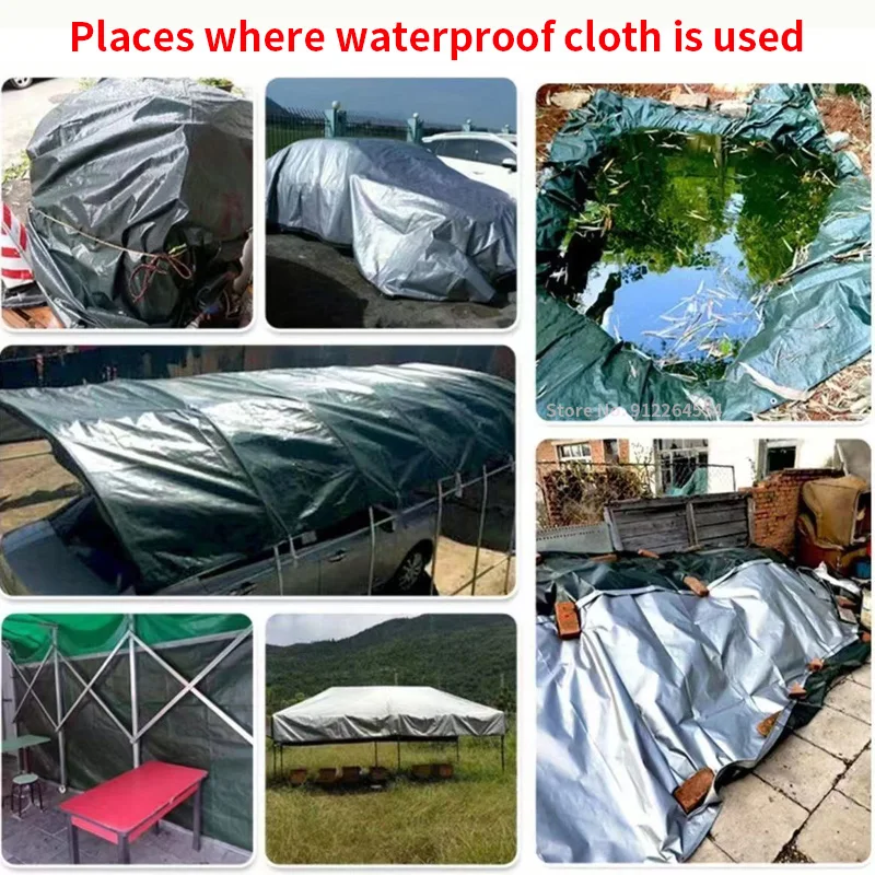 Outdoor thickened rainproof PE tarpaulin camping tent mat, pavilion, canopy, garden furniture cover, waterproof sunshade cloth