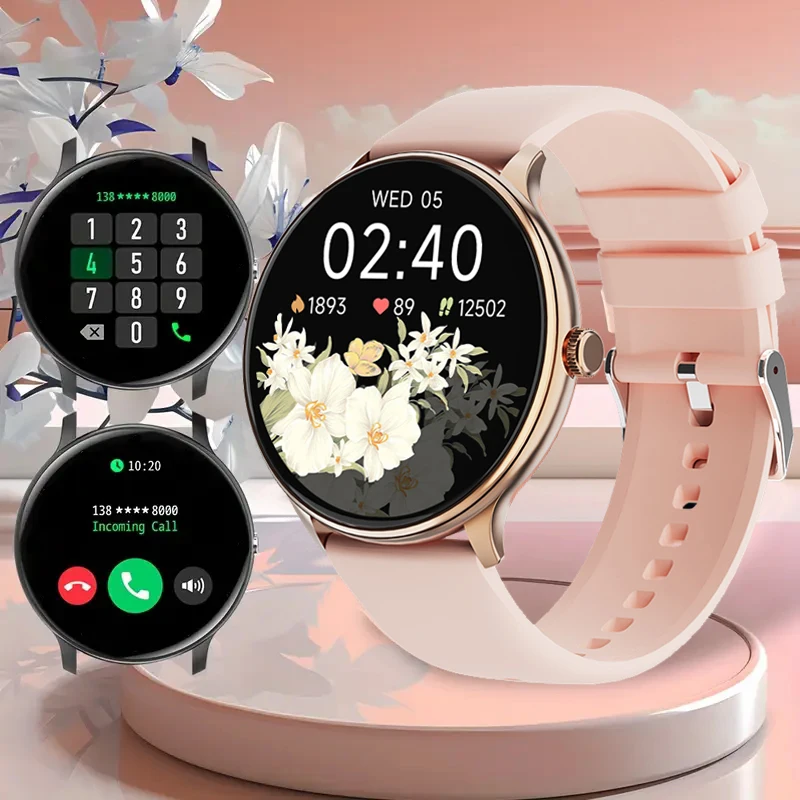 

2025 New Women SmartWatch Bluetooth Call Lady Watches Sports Waterproof Heart Rate Sleep Smart Watch For Women Present Gift