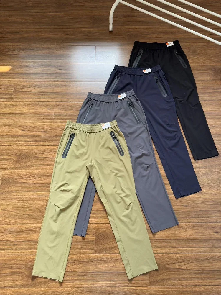 

Мужские легкие дышащие спортивные брюки для активного отдыха, походов и альпинизма с эластичным поясом и молнией, прямого кроя, повседневные