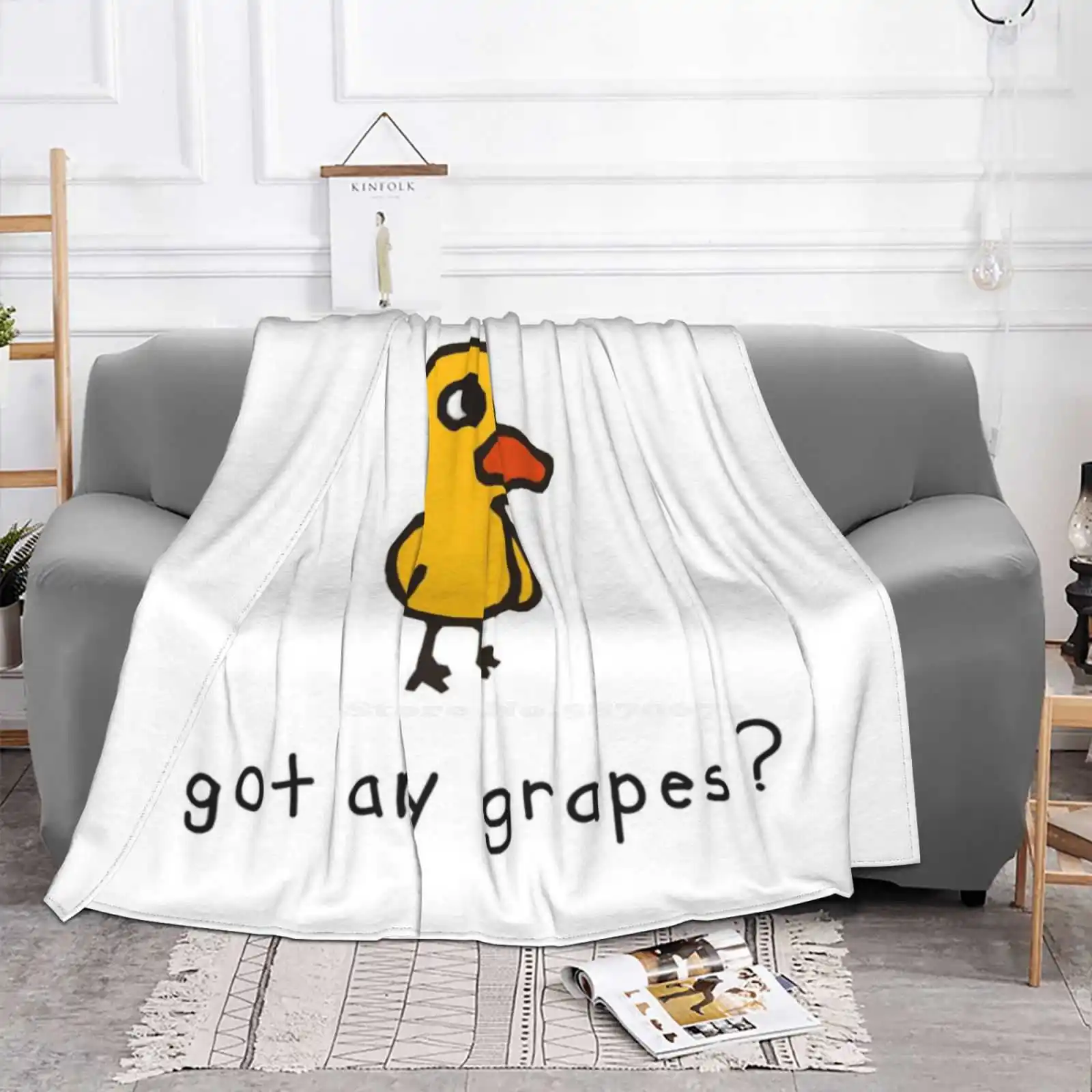 Got Any Grapes ? All Sizes Soft Cover Blanket Home Decor Bedding Duck Song Got Any Grapes Bom Bom Bom Waddle Waddle Lemonade