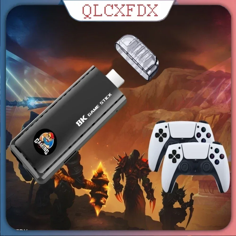 لعبة التلفزيون عصا ريترو أربعة أشخاص ممر المنزل 4K HDMI متوافق مع وحدة تحكم لاسلكية لعبة التلفزيون X6 نظام مزدوج لعبة وحدة التحكم 39000 +