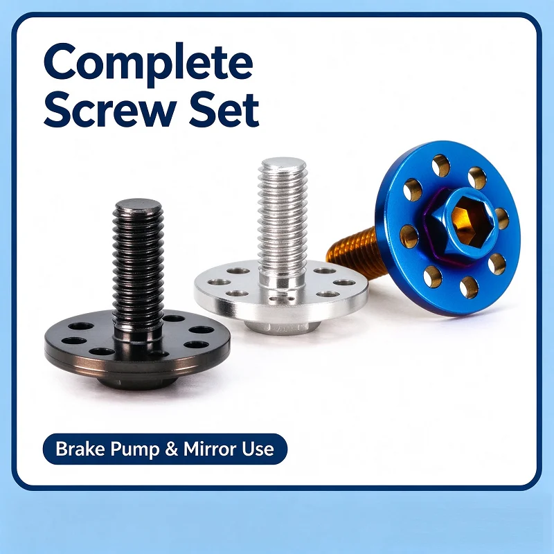 Motorcycle Flange Bolts, Colorful License Plate Screws, Inner Hex Modified Bolts for Motorcycle Mirror, Brake Pump, Front Fork D