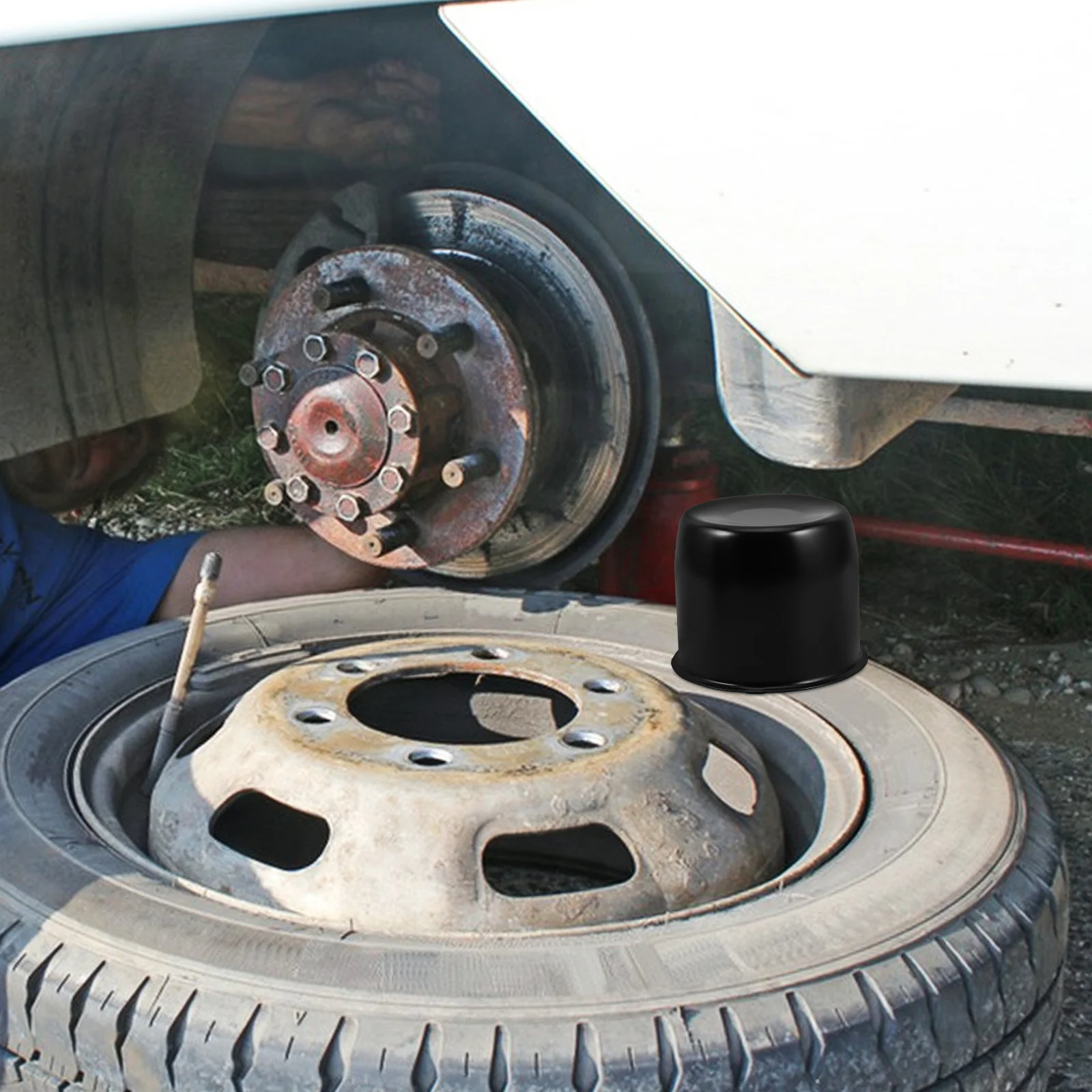 

4Pcs Trailer Wheel Hub Dust Covers Metal Heavy Duty Easy Install Bearing Caps 108Mm Outer Diameter Fits Various Trailer Models