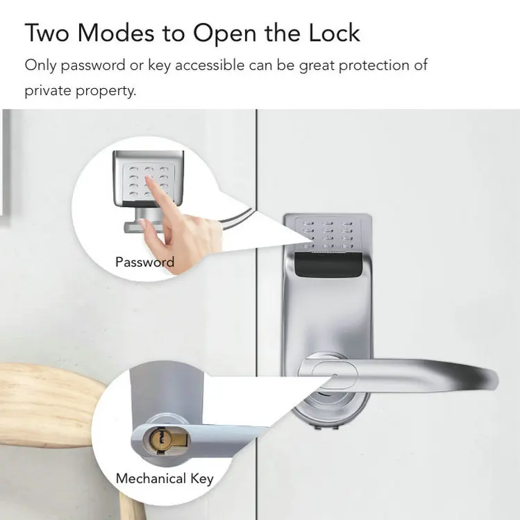 Waterproof Digital Entry Code Keyless Heavy Duty Keypad Mechanical Door Lock Set