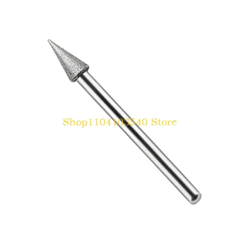 

02DC 4pcs/set Grinding Bits Emery Jade Burr for Rotary Tools Engraving Polishing Glass Stone Jewelry Polish Tool 3mm Shank