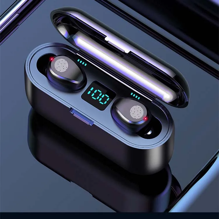 

F9 Bluetooth earphones, wireless in ear noise reduction, ultra long battery life, high battery earphones