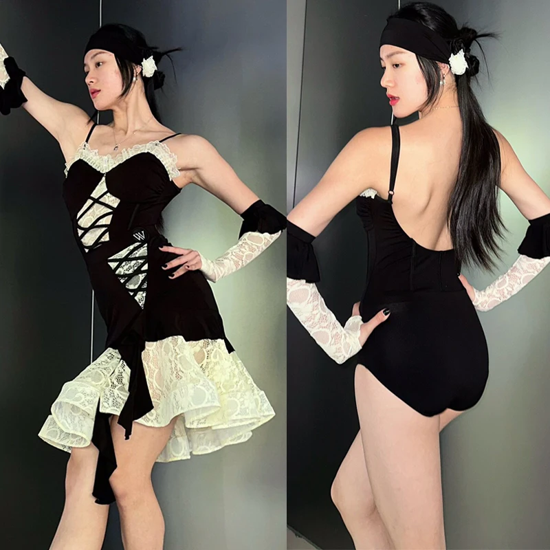 

Модные костюмы для соревнований по бальным танцам, женская одежда для тренировок по румбе и латиноамериканским танцам, костюм для взрослых для самбы и латиноамериканских танцев SL15292