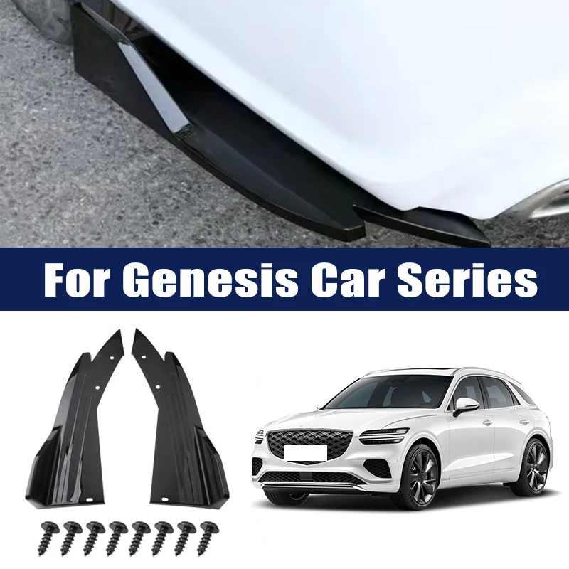 

2pcs Rear Bumper Lip Diffuser Splitter Canard Protector Front Spoiler Body Kit For Genesis G70 G80 G90 GV60 GV70 GV80