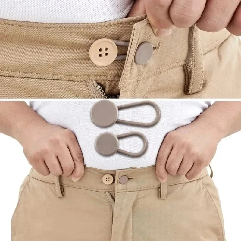 

High QualityPants Extender Button Flexible Waist Extenders For Black Jeans Pants Pregnancy Trousers Skirt Lengthen Rubber Button