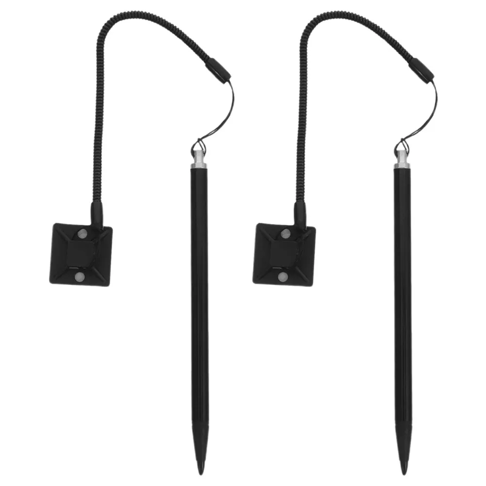 

2 шт. резистивных стилусов-карандашей с металлическим корпусом для сенсорных экранов, для точной письменной работы и рисования, с пружинным шнурком и фиксированным держателем-основанием от потери