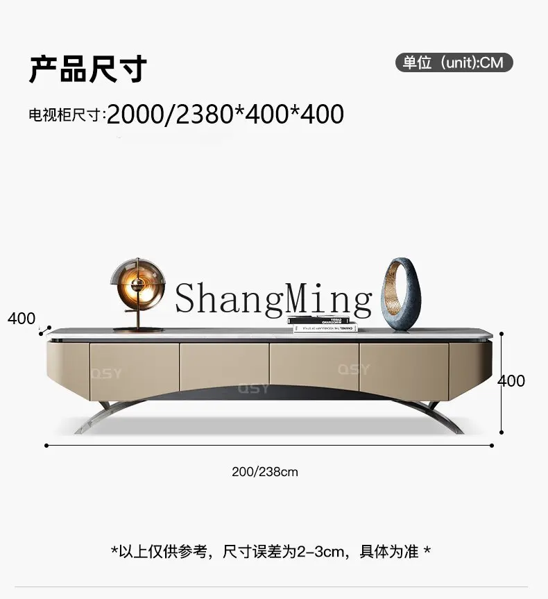 SM natural luxury stone coffee table TV cabinet light luxury floor cabinet living room advanced acrylic TV cabinet combination