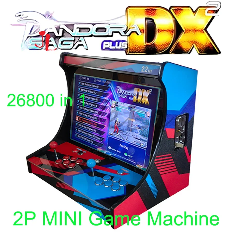 22 Inch LCD Bartop 26800 in 1 Pandora SAGA DX Coin Operated Games Machine 720P HD 2 Players Mini Arcade Video Game Console