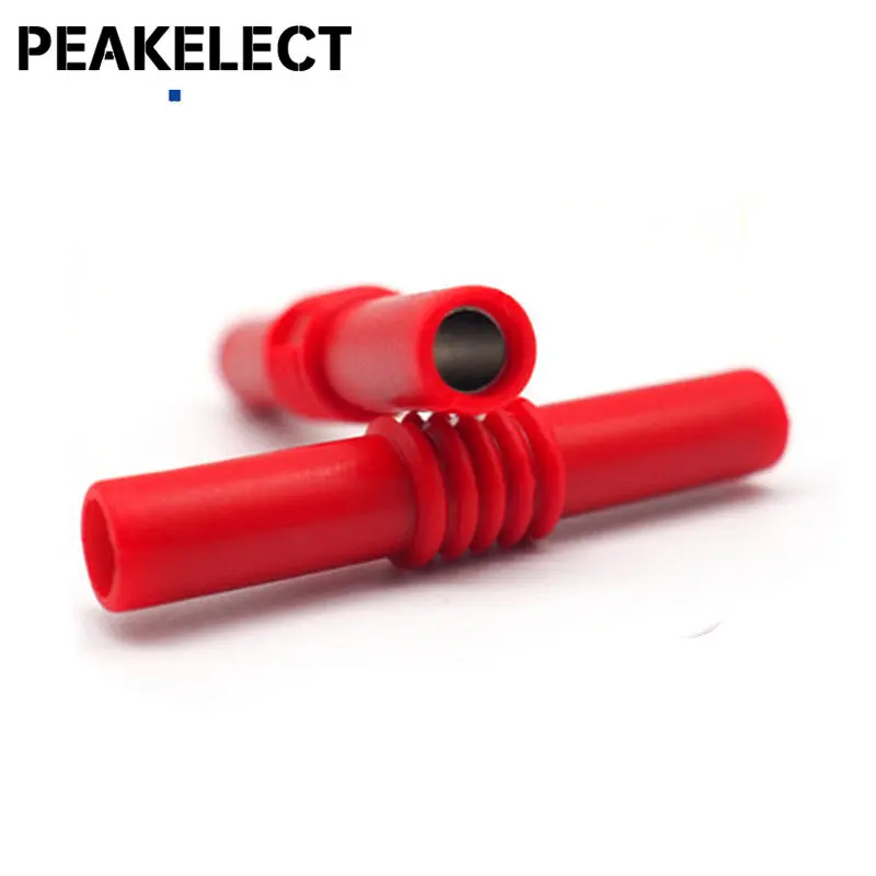 Peakelect P7023 10PCS 4mm Banana Female to Female Adapter Extension Insulated PVC 4mm Banana Plug Jack Coupler Connector