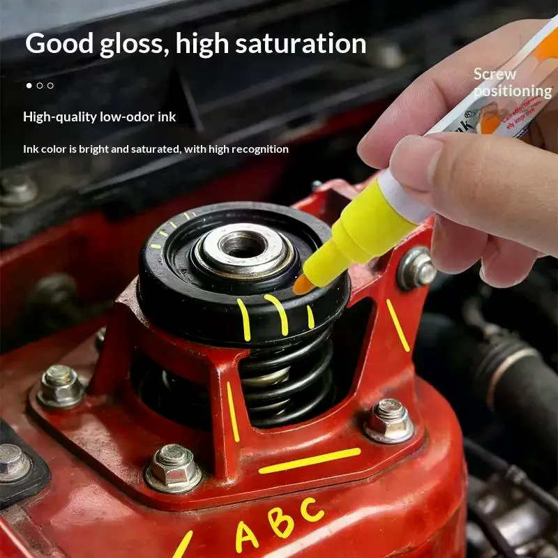 Screw Positioning Marker Pen Waterproof Quick Drying Permanent Marking Pen For Mechanical Maintenance Assembly