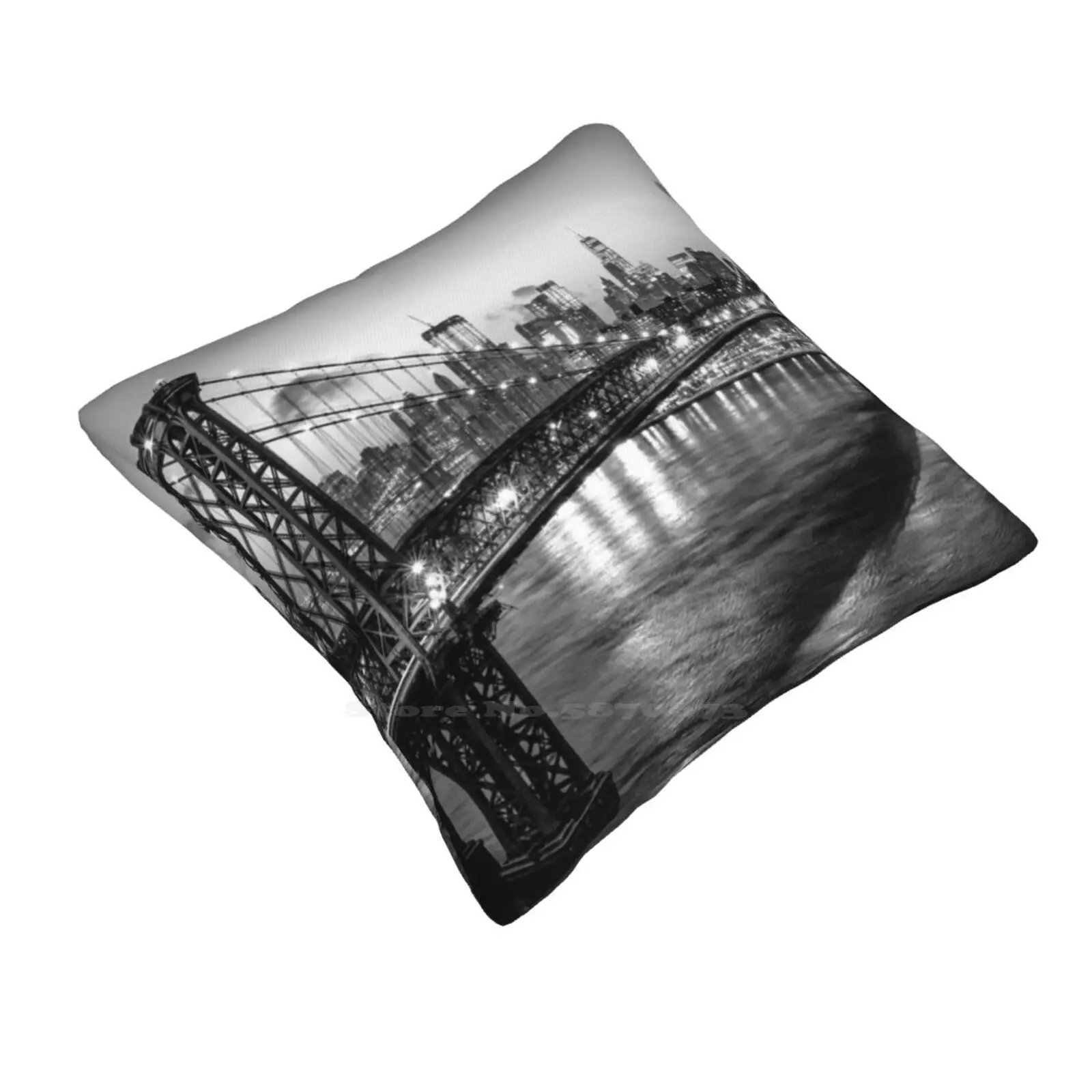 Brooklyn Bridge , New York , Black And White Pillows Case Bedroom Home Decoration New York City Empire State Building New York