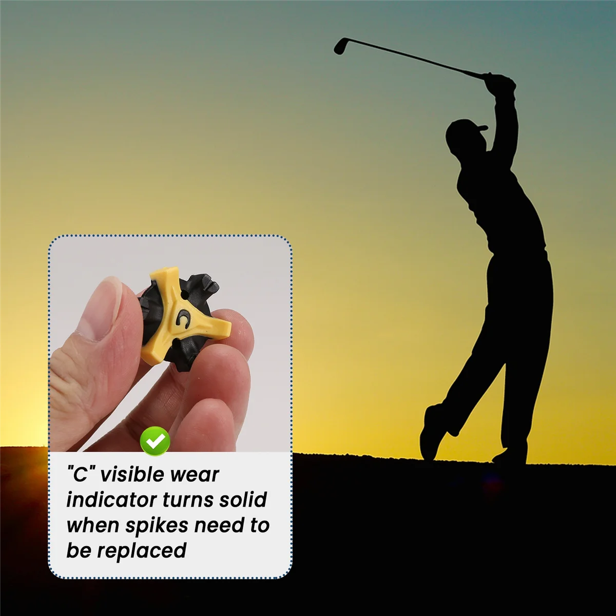 30Pcs Soft Golf Shoe Spikes Metal Thread Studs Replacement Fit for Golf Spike