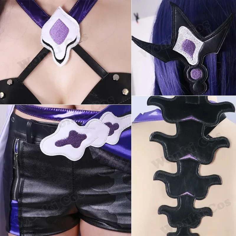 Star Rail Acheron Costume Cosplay Abito bianco Parrucca Nero Rosso Acheron Costumi Cosplay Huangquan Scarpe Stivali Vestito da festa di carnevale