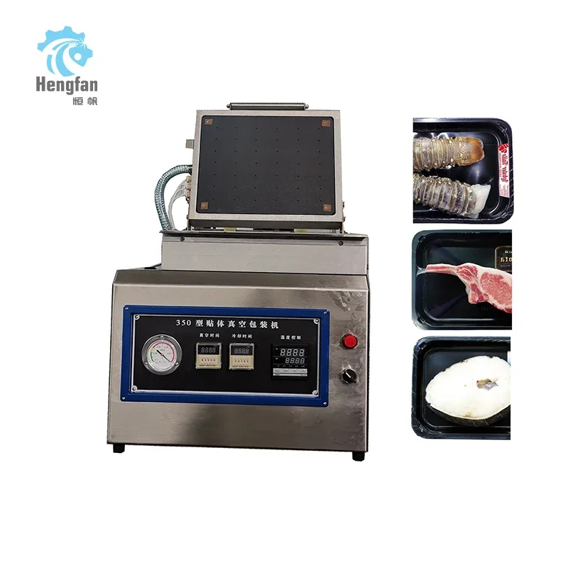 Electric Vacuum Skin Packaging Machine For Steak Pork Vegetables Best Price Semi-Automatic Food Tray Sealer