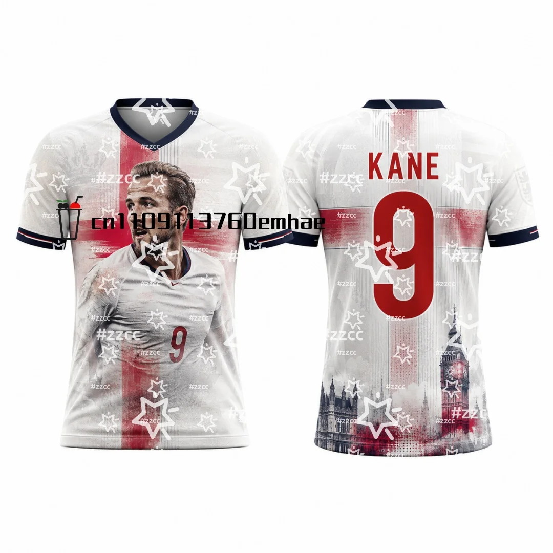 2026 England Harry Kane Fan Commemorative Football Jersey Summer Sports Men's T-Shirt Children's Clothing Tee Y2k Woman ﻿