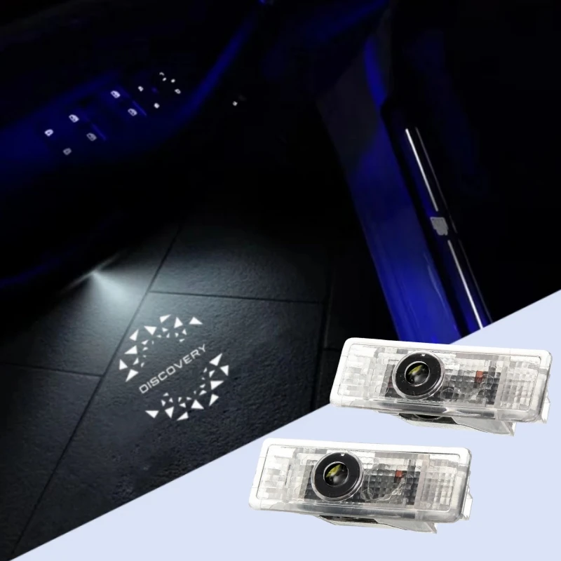 

2pcs Laser Projector Lamps Led Car Door Welcome Lights Car Accessories Interior For Land Rover Discovery 3 4 2010-Now Car Goods