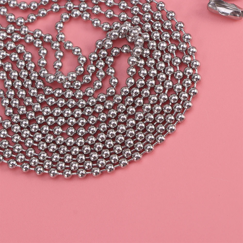 

3 set 2.4Mm Stainless Steel Ball Adjustable Bead Chain For Diy Keychains Dog Tags Necklaces Jewelry Making Bead Chain With