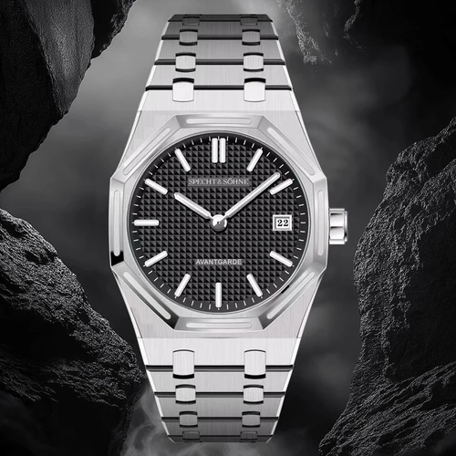 Imagen 2 del producto 2025 nuevo Specht & Söhne 38mm reloj de pulsera de cuarzo para hombres cristal de zafiro luminoso reloj de acero inoxidable ultrafino 50M impermeable