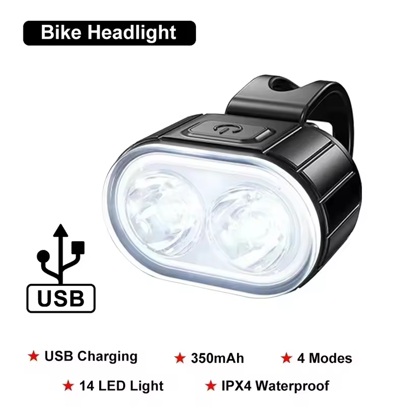 BUCKLOS Bike Light Set Rechargeable Rear Light Front Lamp Waterproof Riding Headlight USB MTB Taillight Led 1PC Cycling Parts - Image 11