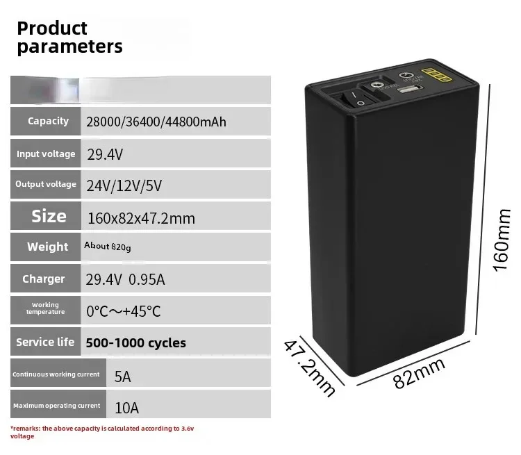 12V 24V Battery Charger 44800mAh Mobile Phone USB DC Battery 360 Degree Camera Booth Power Bank