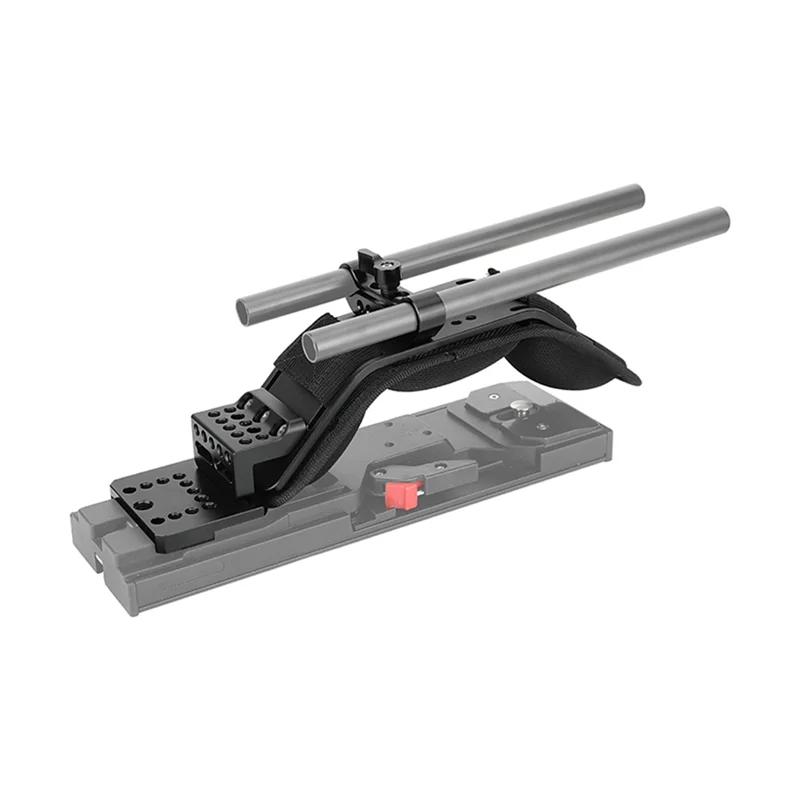 

T82C Hot Sale-Ergonomic Shoulder Pad Mount With V-Wedge Mount 15Mm LWS Rod Clamp For Sony VCT-U14 Tripod Adapter For Shoulder Ri