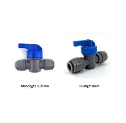 KegLand 6.35/8mm Ball Valve Push in Fittings Plastic Quick Conector Beer Hose Tube Joints