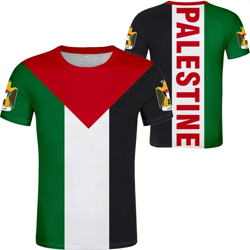 Palestinian Flag T Shirt Summer Sports Football Jersey Men's Graphic Short Sleeved T-shirts Palestine National Day Gift Tees