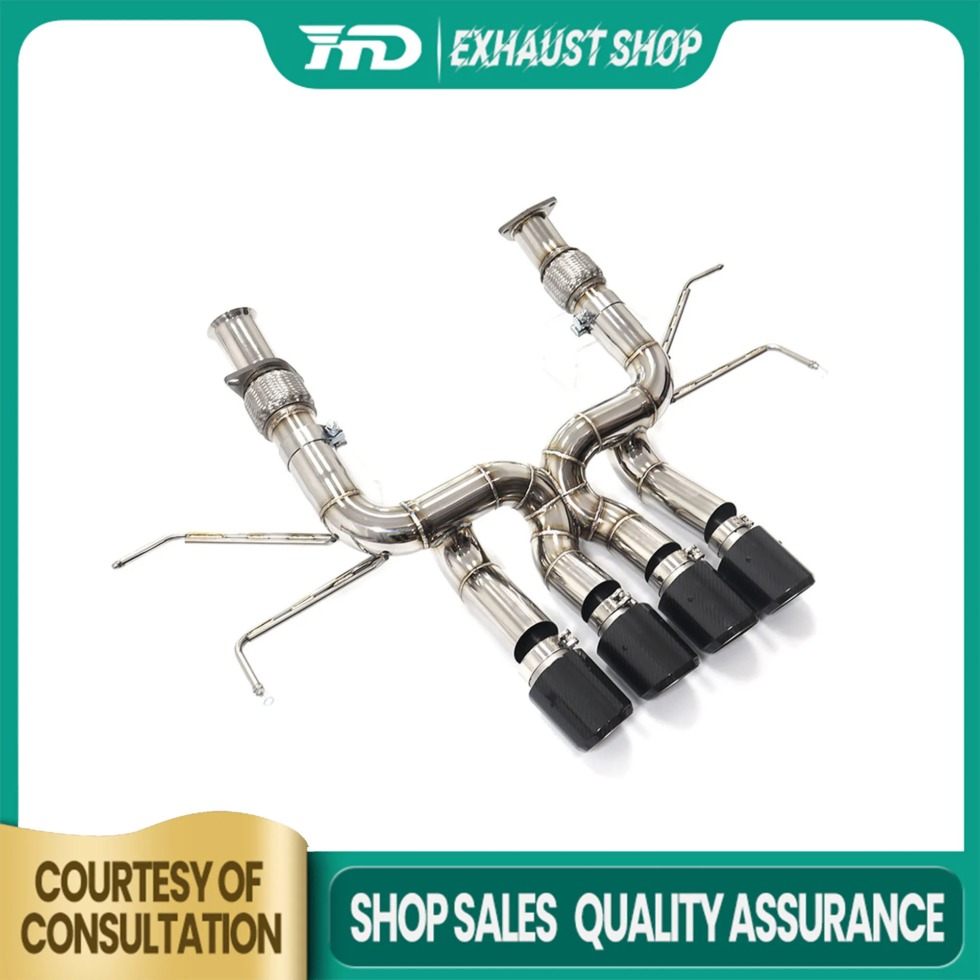 

High Quality Catback For Corvette C8 Z06 Without Valve With Tips Non-destructive Exhaust System Stainless Steel Discounted HMD