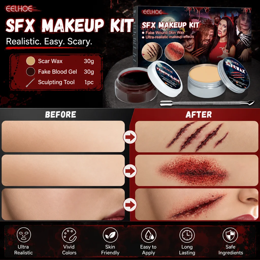 Kit de maquillaje de efectos e - Body Paint Sfx reseña y precio