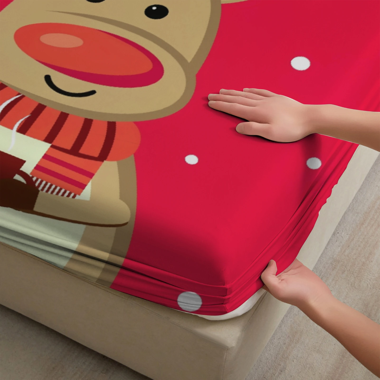 1 buah penutup kasur Natal, pe - Fitted Bed Sheets Deep Pocket ulasan dan harga