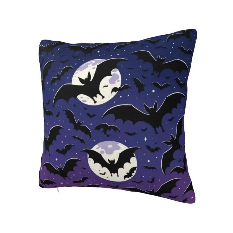 Custom Halloween Witch Gothic Vampire Bat Throw Pillow Case 45*45cm Sofa Cushion Cover Velvet Polyester Pillowcase