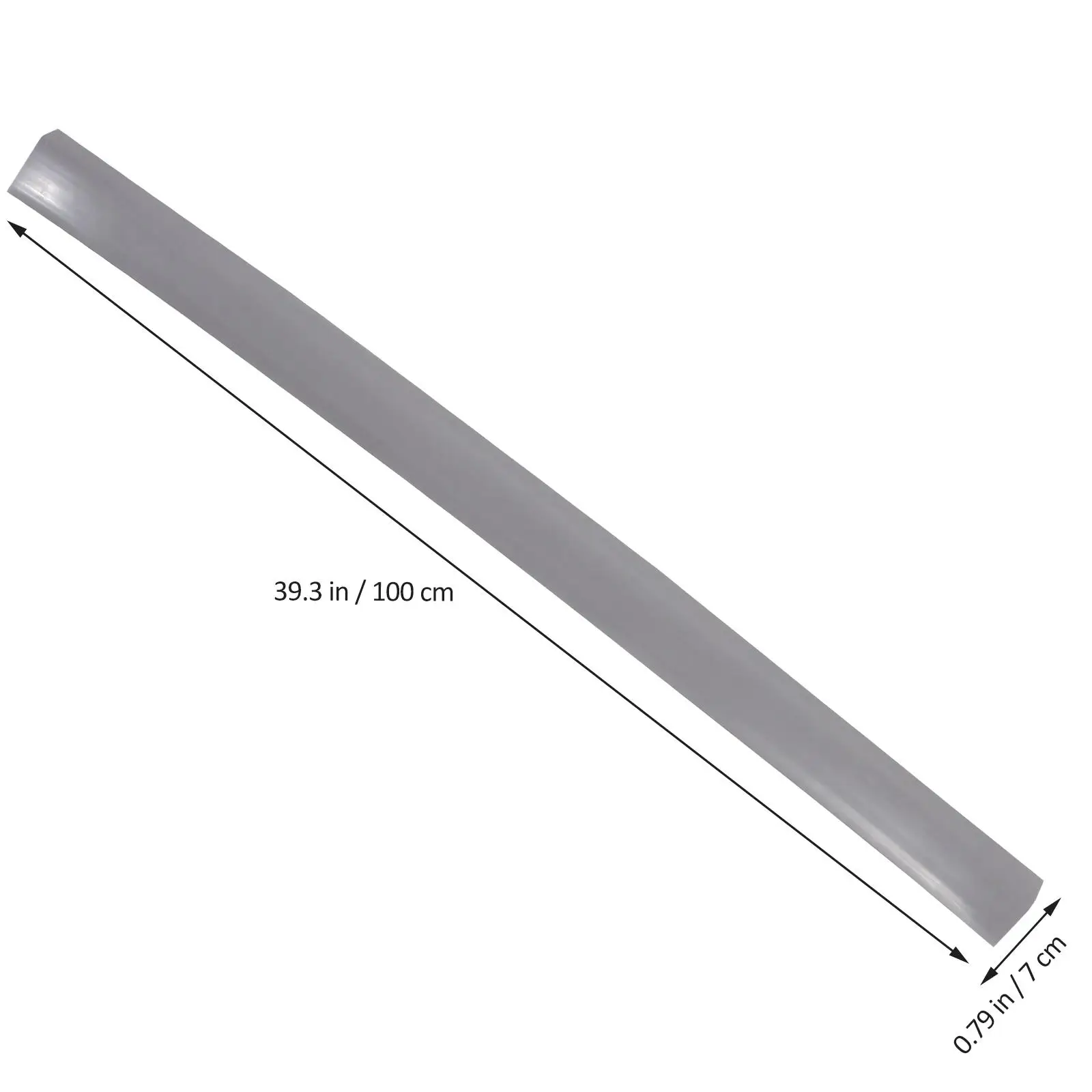 39 Inch 0.59 Edge Doorway Floor Transition Strip Gray PVC Anti Slip Easy Install Wheelchair Use