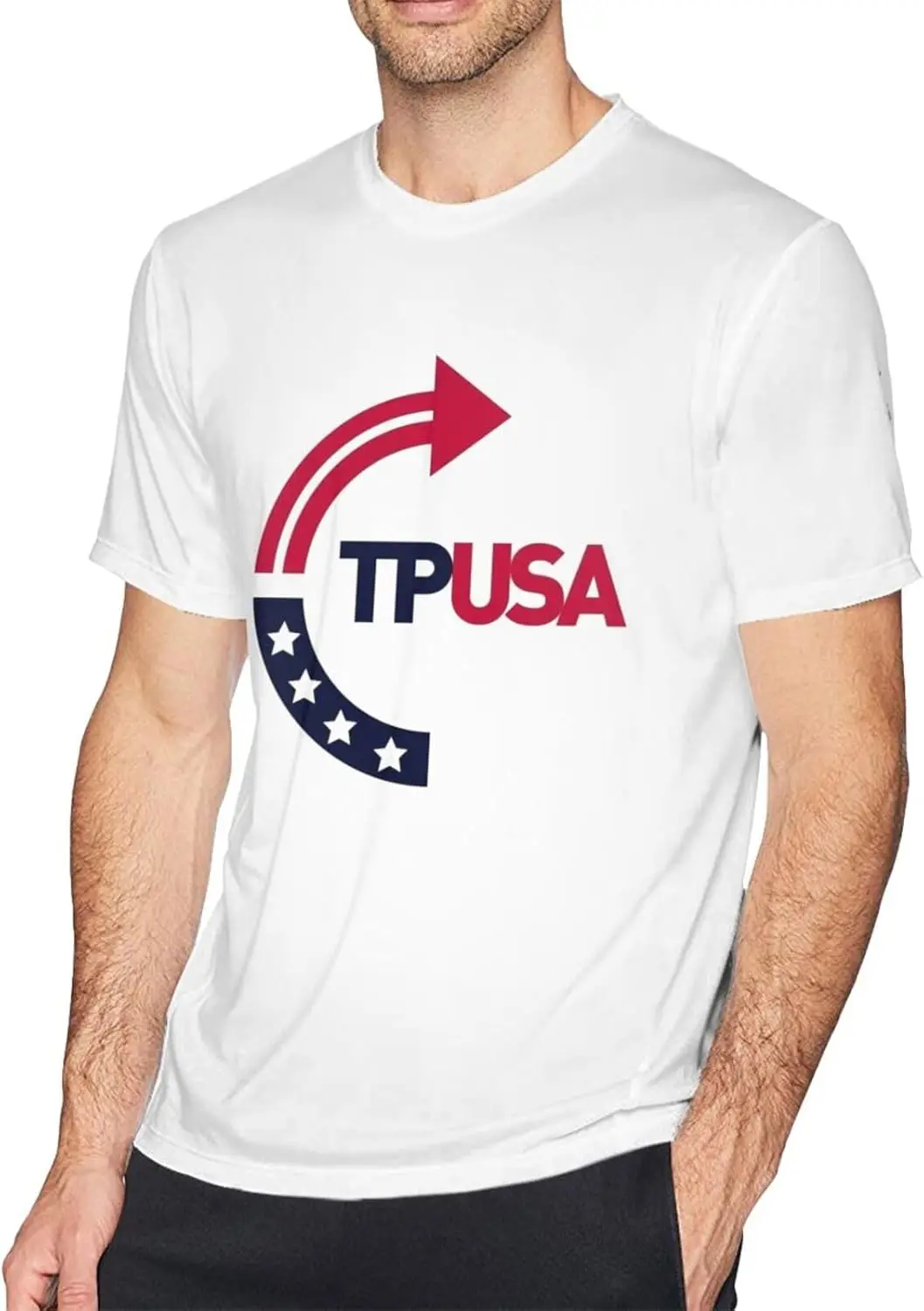 RIP Charlie Kirk T-Shirt Turning Point USA Tpusa Faith Men's Short Sleeve Large