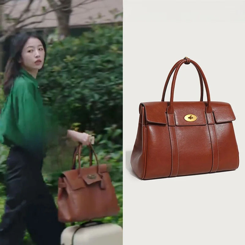 

Retro Large Capaci Commuter f-Mature ex oulder Crossbody Bag Handbag Soft Handle Tote Bag for Men And Women