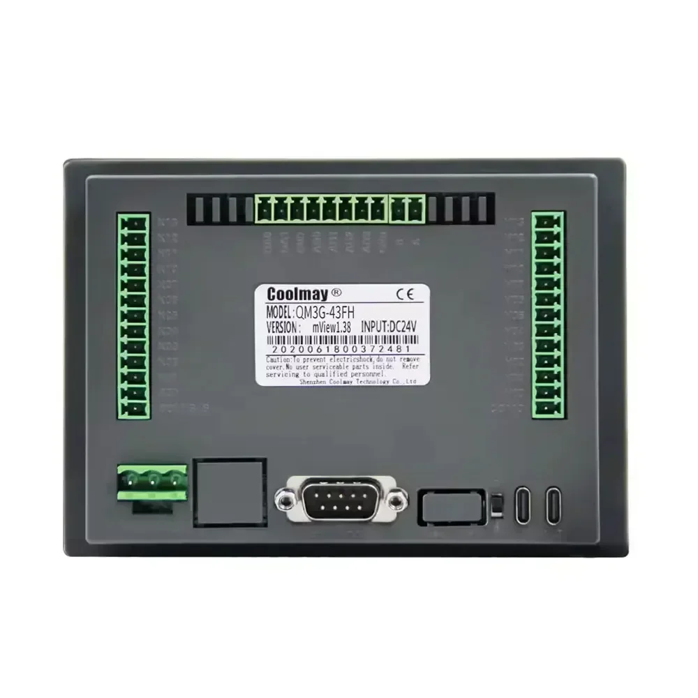 Coolmay HMI PLC 7 Inch All in One Integrated QM3G with Ethernet 70fh 44MT 44MR 60MT 60MRT Compatible with FX3G/FX3U/FX3S PLC